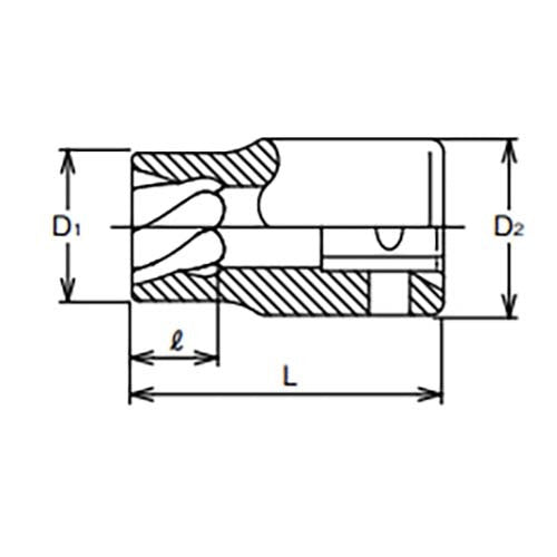 Ko-Ken 1/4" Drive Nut Twister Socket2