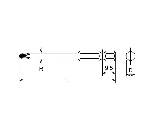 Ko - Ken 1/4" Drive Phillips Screwdriver Bit - AIMS Industrial Supplies