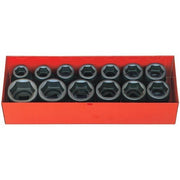 Ko-Ken 3/4" Drive Impact Socket Set 6 Point 19 - 41mm, 13Pcs - KO16201M - AIMS Industrial Supplies