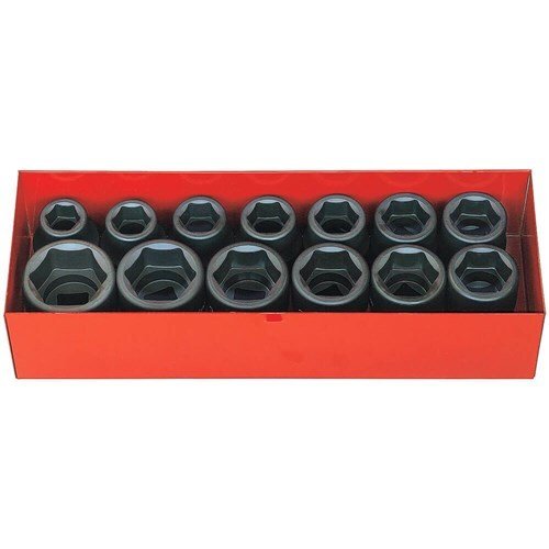 Ko-Ken 3/4" Drive Impact Socket Set 6Pt. 3/4 to 1-1/2"AF, 11Pcs - KO16201A - AIMS Industrial Supplies