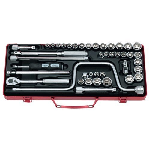 Ko - Ken 3/8" Drive AF/Metric Socket Set, 42 Pieces - KO3201AMW - AIMS Industrial Supplies
