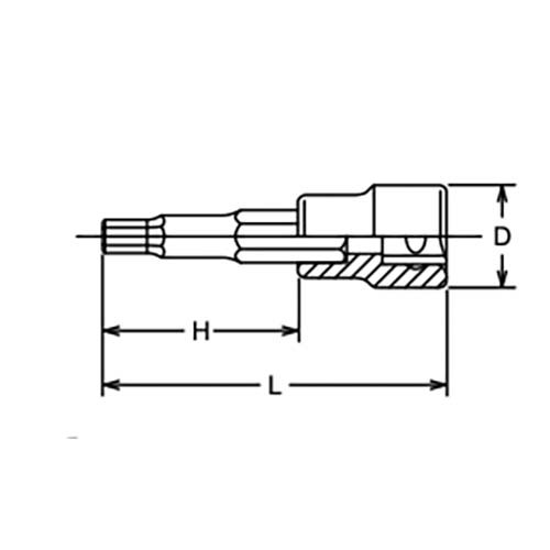 Ko-Ken 3/8" Drive Inhex Bit Socket2