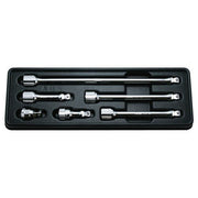 Ko-Ken 3/8" Drive Wobble Fix Extension Set (32 - 250mm), 6 Pieces - AIMS Industrial Supplies