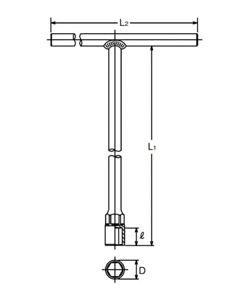 Ko - Ken 6 - Point T - Handle Wrench A/F - AIMS Industrial Supplies