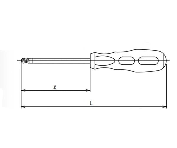 Ko - Ken Ball End Hex Screwdriver - AIMS Industrial Supplies