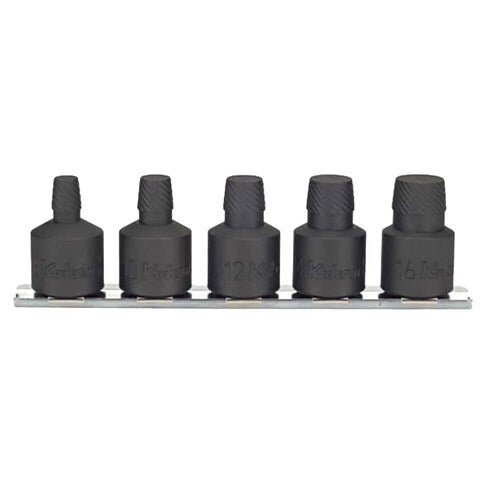 Ko - Ken Bolt Twister Set On Rail 1/2" Drive 8 - 16mm L37, 5pcs - AIMS Industrial Supplies