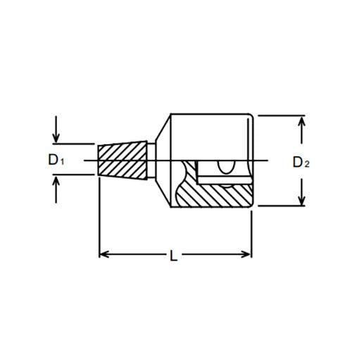 Ko-Ken Bolttwister 3/8" Drive 2 x 32mm - KO3129-32-22