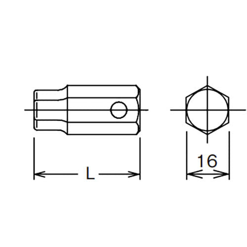 Ko - Ken Impact Inhex Bit - A/F (107 - 16 Series) - AIMS Industrial Supplies