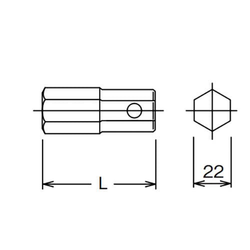 Ko - Ken Impact Inhex Bit - A/F (107 - 22 Series) - AIMS Industrial Supplies