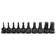 Ko-Ken Impact Inhex Socket Set On Rail 1/2" Drive 4 - 19mm, 10pcs1