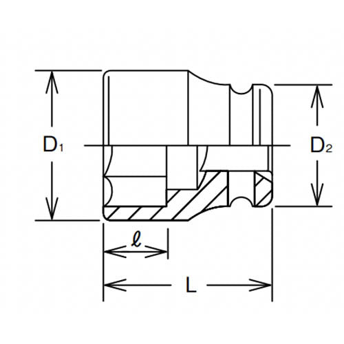 Ko-Ken Impact Socket (17400A) - A/F2