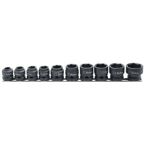 Ko - Ken Impact Socket Set On Rail - KORS14401MS/10 - AIMS Industrial Supplies
