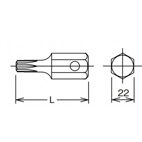Ko - Ken Impact Torx Bit (107 - 22 (T)) - AIMS Industrial Supplies