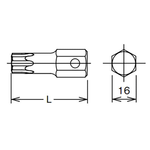 Ko - Ken Impact Torx Plus Bit 107 - 16 (IP) - AIMS Industrial Supplies