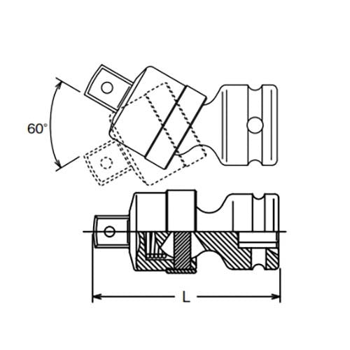 Ko-Ken Impact Universal Joint w/ Fitting2