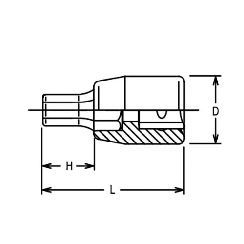 Ko - Ken Inhex Bit Socket - A/F - AIMS Industrial Supplies
