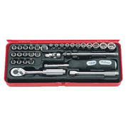 Ko - Ken KO2257M 1/4" Drive Metric Socket Set, 31 Pieces - AIMS Industrial Supplies