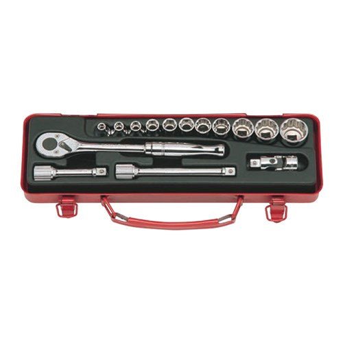 Ko - Ken KO3252M 3/8" Drive Metric Socket Set, 15 Pieces - AIMS Industrial Supplies