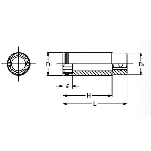 Ko-Ken Nut Grip Deep Socket 3/8" Drive2