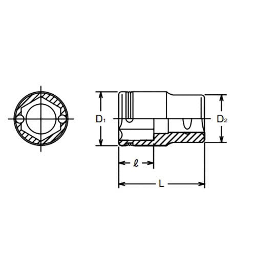 Ko - Ken Nut Grip Socket 1/4" Drive (2450MS) - AIMS Industrial Supplies