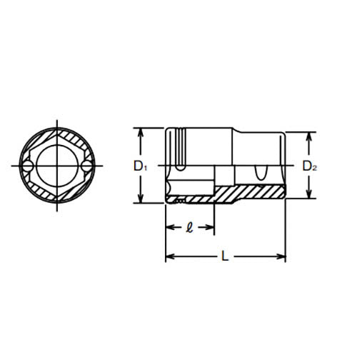 Ko-Ken Nut Grip Socket 1/4" Drive (2450MS)2