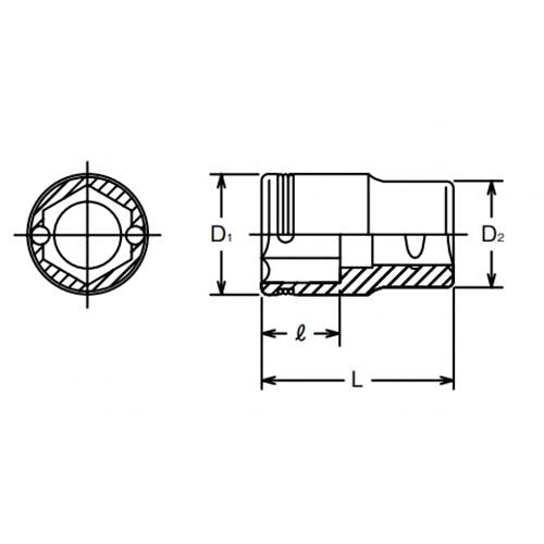 Ko - Ken Nut Grip Socket 3/8" Drive - AIMS Industrial Supplies