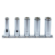 Ko-Ken Nutgrip Deep Socket Set On Rail 8 -14mm, 3/8" Drive - KORS3350M/5 - AIMS Industrial Supplies