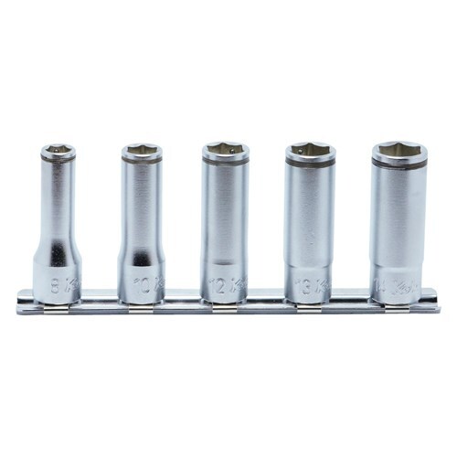 Ko-Ken Nutgrip Deep Socket Set On Rail 8 -14mm, 3/8" Drive - KORS3350M/51