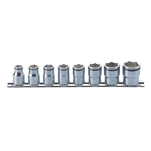 Ko - Ken Nutgrip Socket Set 3/8" Drive 8 - 19mm, 8pcs - KORS3450M/8 - AIMS Industrial Supplies