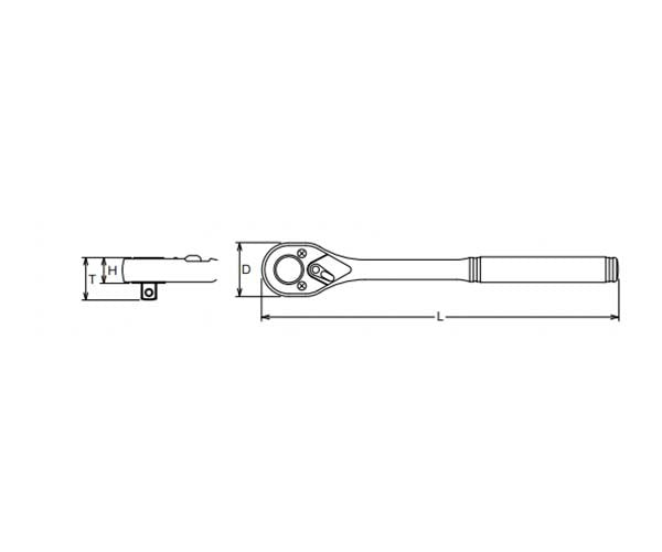 Ko - Ken Ratchet 1/2" Drive x 250mm (24 Gears) - AIMS Industrial Supplies