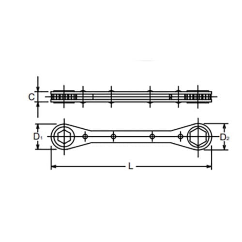 Ko - Ken Ratcheting Ring Wrench - AIMS Industrial Supplies