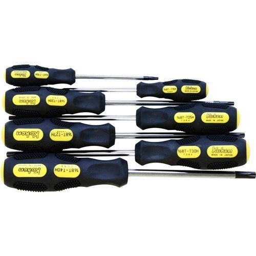 Ko-Ken Screwdriver Tamper Proof Torx Set, 7 Pieces KO168T/7 - AIMS Industrial Supplies