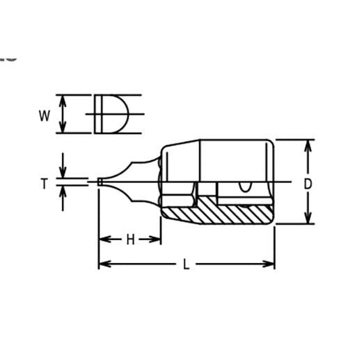 Ko - Ken Slotted Bit Socket - AIMS Industrial Supplies