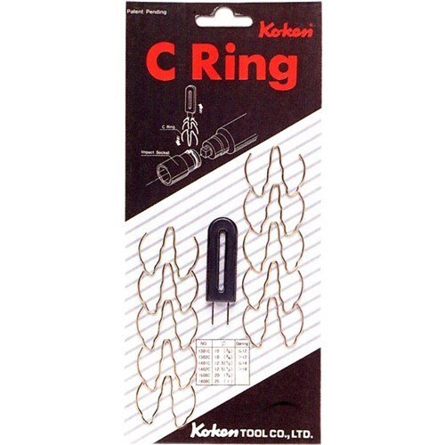 Ko-Ken Socket Impact Retaining Clip 1" Drive (C-Ring 10 Clips Plus Puller) - AIMS Industrial Supplies