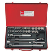 Ko - Ken Socket Set 1/2" Drive 12 Point AF/Metric, 30pcs - KO4273AM - AIMS Industrial Supplies