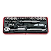 Ko-Ken Socket Set 1/4" Drive AF/Metric, 6 Point - 25 Pieces - KO2201AM1