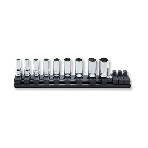 Ko - Ken Socket Set 1/4" Drive on Magnetic Rail 5.5 - 14mm - KORS2300XZ/9, 9 pcs - AIMS Industrial Supplies