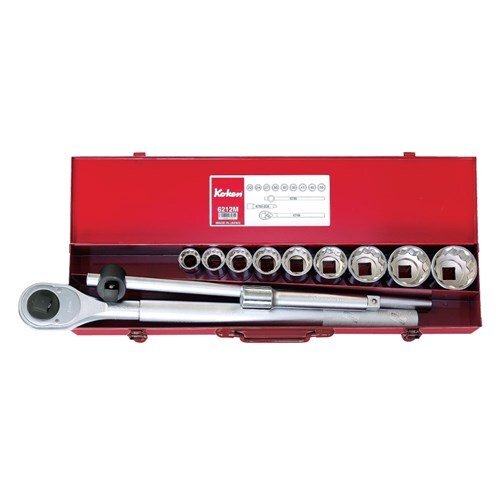 Ko - Ken Socket Set 3/4" Drive 12 Point 22 - 50mm, 12 Pieces - KO6212M - AIMS Industrial Supplies