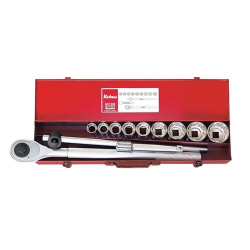 Ko - Ken Socket Set 3/4" Drive 12 Point 7/8" to 2", 12 Pieces - KO6212A - AIMS Industrial Supplies
