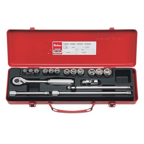 Ko-Ken Socket Set 3/8" Drive, 17 Pieces1