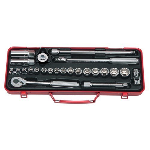 Ko - Ken Socket Set 3/8" Drive 6 Point & Spark Plug Socket, 24pcs - KO3275 - AIMS Industrial Supplies