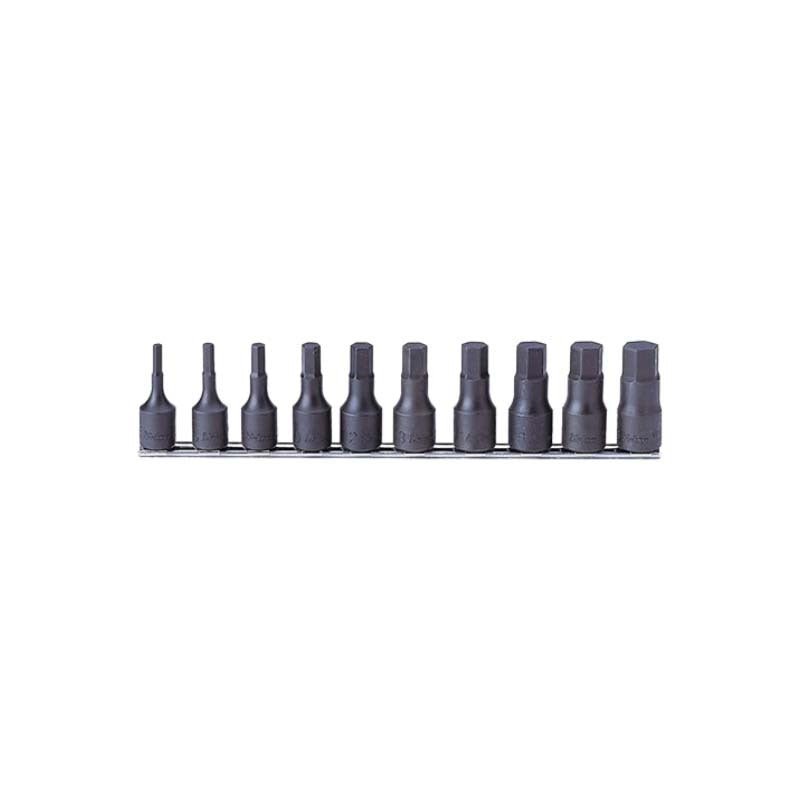 Ko - Ken Socket Set Inhex On Rail 1/2" Dr. 3/16 - 3/4" AF, 10pcs - AIMS Industrial Supplies