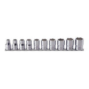 Ko - Ken Socket Set On Rail 1/2" Drive 3/8 - 15/16" AF (12Pt), 10pcs - AIMS Industrial Supplies