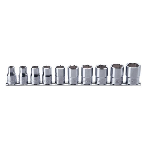 Ko-Ken Socket Set On Rail 1/2" Drive 3/8 - 15/16" AF - KORS4400A/101