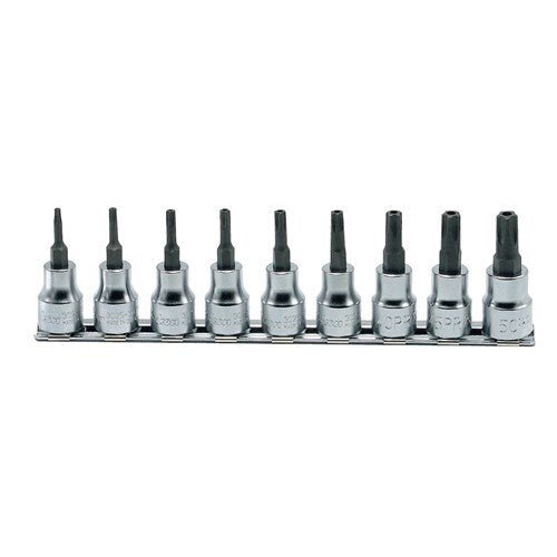 Ko - Ken Socket Set On Rail 3/8" Dr. Penta - Lobe 10PR - 50PR, 8pcs - AIMS Industrial Supplies