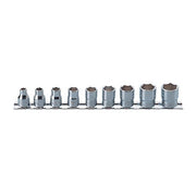 Ko-Ken Socket Set On Rail 3/8" Drive 6Pt 1/4 - 3/4" AF, 9Pcs - KORS3400A/9 - AIMS Industrial Supplies