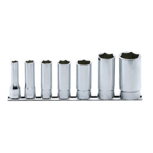 Ko - Ken Socket Set On Rail 3/8" Drive On Rail 1/8W - 1/2W - KORS3300W/7 - AIMS Industrial Supplies