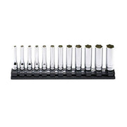 Ko - Ken Socket Set Rail Z Series 1/4" Drive 6Pt, 4 - 14mm, 12 Pieces - AIMS Industrial Supplies