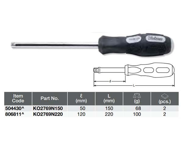 Ko-Ken Spin Type Handle Socket Driver 1/4" Drive2