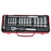 Ko-Ken Standard & Deep Socket Set 3/8" Drive, 6 Point - 29 Pieces - AIMS Industrial Supplies